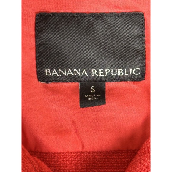 Banana Republic Oversized Baggy Red Women's S Shacket Jacket Coat Overcoat Layer - Picture 4 of 8
